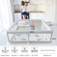 thumbnail image 4 of Ajulkrio Baby Playpen for Babies and Toddlers, Play Fence Gate Play Pen for Unisex Kid Grey 50x50x27 inch, 4 of 5