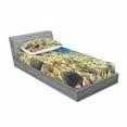 thumbnail image 3 of Ocean Bedding Set with Sheet & Covers, Colorful Life Natural Environment Deep down in the Sea Scenery Exotic Holiday Picture, Printed Bedroom Decor 2 Shams, 4 Sizes, Blue Beige, by Ambesonne, 3 of 3