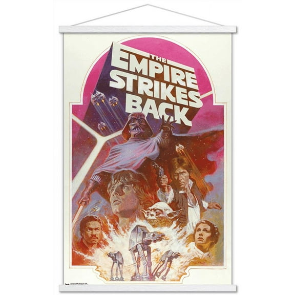 Star Wars: The Empire Strikes Back 40th - Group Wall Poster with Wooden Magnetic Frame, 22.375" x 34"