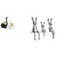 thumbnail image 1 of Estatua de cisne, esculturas de cerámica modernas, figurita decorativa, escultura creativa de animal sentado en miniatura, adecuada para sala de estar, 1 of 8