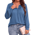 thumbnail image 2 of WellSize Plus Size Womens Tops Lace Long Sleeve Shirts for Women Casual V Neck Fall Tunic Blouses, 2 of 8