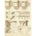 thumbnail image 2 of Vannini, Giuseppe 25x32 White Modern Wood Framed Museum Art Print Titled - Plate 50 for Elements of Civil Architecture, ca. 1818-1850, 2 of 4