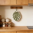 thumbnail image 6 of Leaf Shaped Hand Towels Hanging Kitchen Towels with Hanging Loop Absorbent, and Lint-Free for Bath Kitchen White, 6 of 6