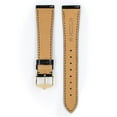 thumbnail image 3 of Hirsch Genuine Crocodile Leather Watch Strap - Black - M - 17mm - Gold Buckle, 3 of 9