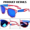 thumbnail image 2 of 3 Pairs American Flag Sunglasses, 4th of July Decorations Frame Sunglasses for Women Men Teens, Patriotic Party Favors Supplies Independence Day Memorial Day Decorations 4th of July Accessories, 2 of 6