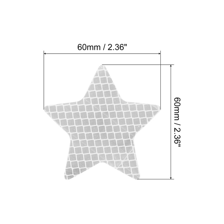 30 Autocollants Étoiles Réfléchissants Blancs 2.36 X 2.36 Pouces - Uxcell, Paquet De 30