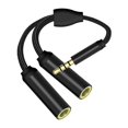thumbnail image 1 of Adaptador de audífonos GMobile para micrófono y audio, negro, 1 of 2