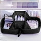 thumbnail image 4 of Organizador de estuche para lápices de gran capacidad – negro o rosa, bolsa de almacenamiento con 65 ranuras y 5 compartimentos, cremallera duradera, bolsa ligera de maquillaje de viaje, 4 of 6