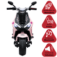 thumbnail image 3 of Motocicleta Eléctrica Montable para Niños Luces LED Bluetooth Llantas de Equilibrio Batería 12V Diseño Sport - Rosa, 3 of 7
