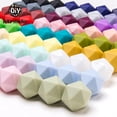 thumbnail image 2 of Hagamos 10 unidades de cuentas de silicona de 14mm, mordedor de silicona sin Bpa hexagonal, juguete de dentición Diy, accesorios masticables para bebés, mordedor para bebés Tan Jianjun  unisex, 2 of 2
