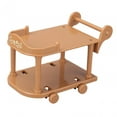 thumbnail image 5 of Almencla 1 :12 Scale Dollhouse Kitchen Serving Cart Dollhouse Decoration Lightweight Pretend Play Mini Bar Buffet Cart for Furnishings Brown, 5 of 8