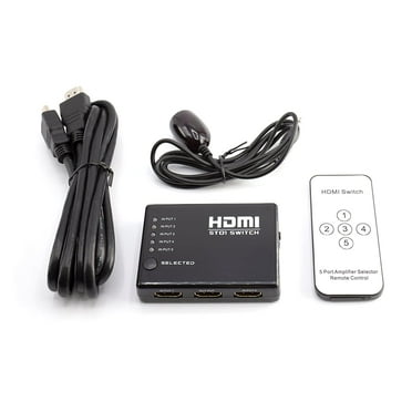 THE CIMPLE CO - 5 Port HDMI Switch - 5x1 4K HDMI Switcher   High Speed HDMI Cables - 1080P