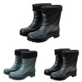 thumbnail image 4 of NOKIO Warm And Waterproof Men'S Short Boots Men's Spring Summer Autumn And Winter Mid Tube Plus Velvet Removable And Washable Outdoor Fashion Work Fishing Car Wash Kitchen Non Slip Warm Rain Boots, 4 of 5