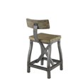 thumbnail image 3 of INK+IVY Lancaster 24.5" Solid Wood & Metal Counter Stool in Antique Silver/Gray, 3 of 10