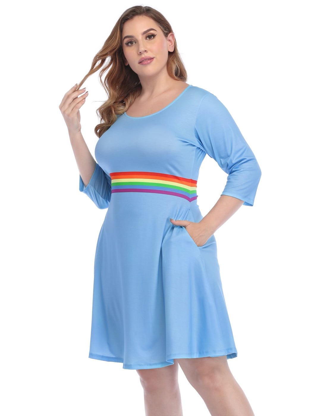 plus size skater dress with pockets
