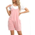 thumbnail image 3 of Franhais Women Short Jumpsuit, Sleeveless V Neck Solid Loose Playsuit with Pockets for Casual Daily, 3 of 6