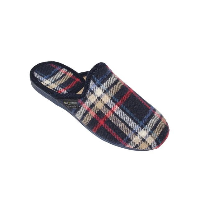 PANTUFLA CASUAL HOMBRE CABALLERO AZUL MARINO TEXTIL 3100 Leon 3100
