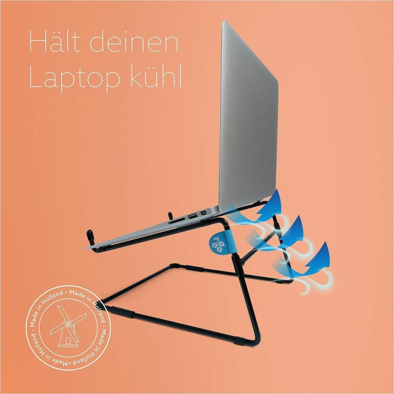 R-Go RGOSC020BL Steel Laptop Stand Black