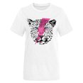 thumbnail image 3 of Pompotops Femmes Mode Solide Manches Courtes Été Col Rond Manches Courtes Tops T-shirt, 3 of 8