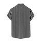 thumbnail image 5 of Blusa y camisa de manga corta con cuello vuelto y botones para hombre, estilo cárdigan vertical de manga corta con cuello vuelto y bolsillo, blusa de poliéster para hombre, 5 of 5