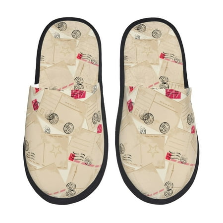 

House Slippers for Women Men - envelope primary color Warm Non-slip Mens Womens Slippers Cozy Slip-on House Shoes Bedroom Outdoor Indoor Slippers for Men