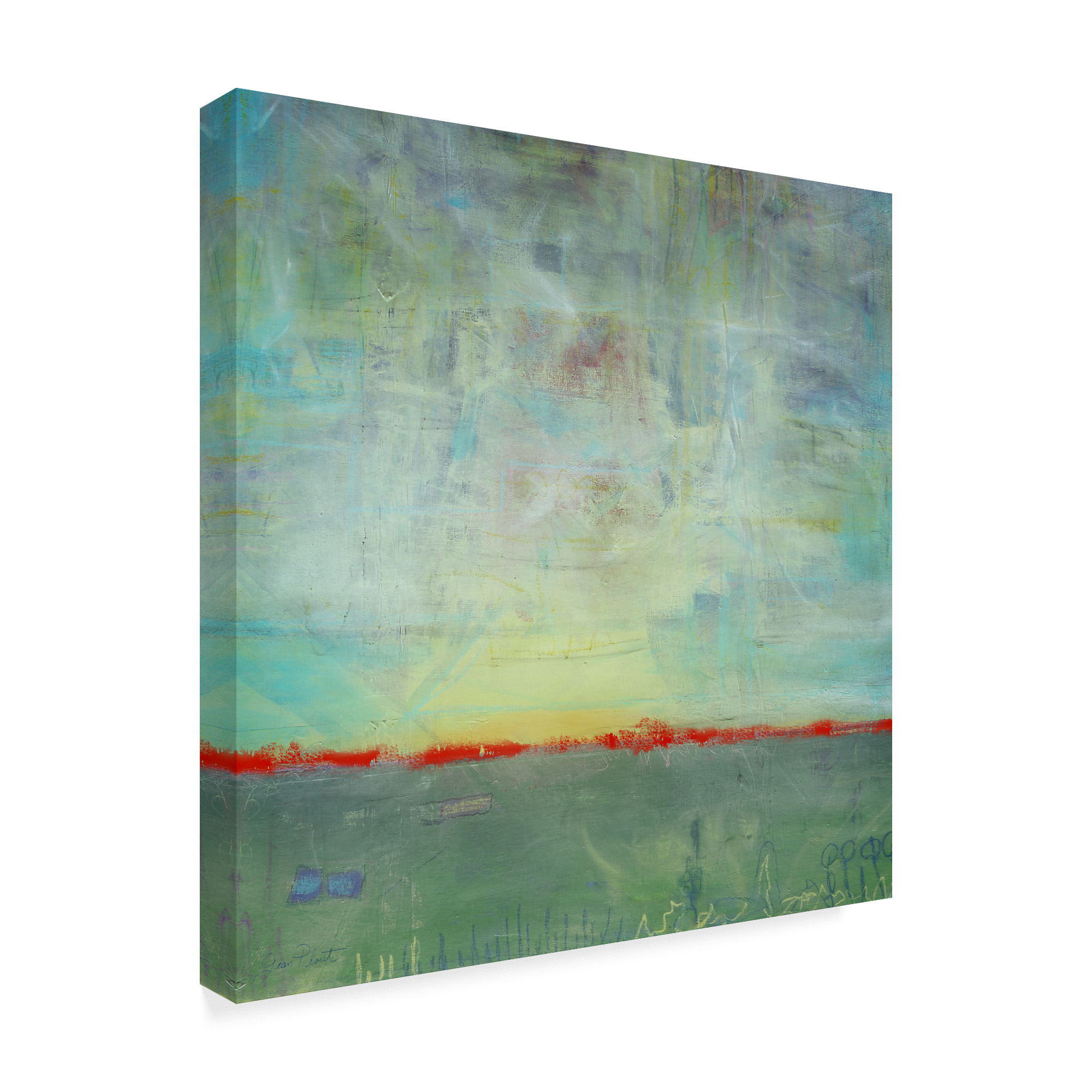 Trademark Fine Art 'Abstract Sunrise Landscape' Canvas Art by Jean Plout