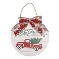 thumbnail image 2 of MesaSe Christmas Door Hanging Tag  Bowknot Christmas Welcome Sign Full Color Finish Poplar Letter Car Patterned  For Home, 2 of 8