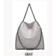 thumbnail image 1 of Bolso De Mensajero Para Mujer Bolso De Hombro De Moda Bolso De Cadena Bolso De Mano Trenzado De Cadena Portátil De Moda - Gris, 1 of 1