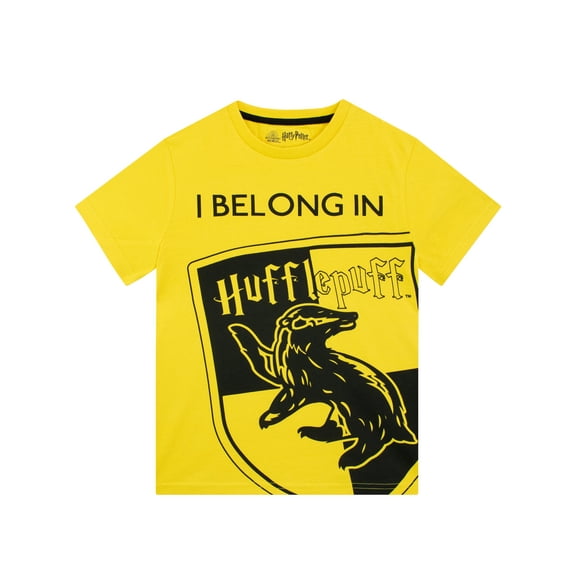 Harry Potter Hufflepuff Kids Short Sleeve T-shirt Sizes 6-14