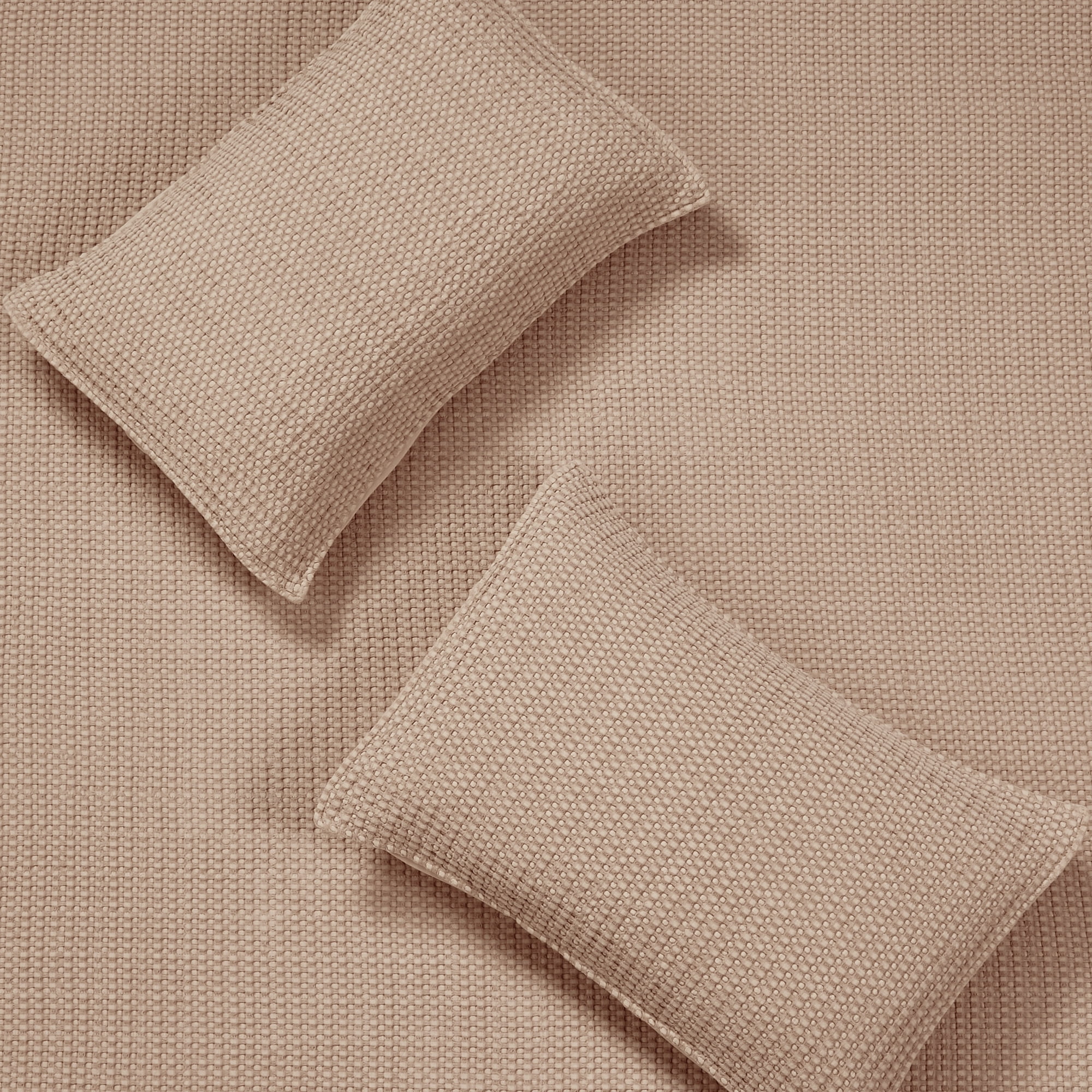 Levtex Home - Mills Waffle - King/Cal King Quilt Set - Blush Cotton Waffle - Quilt Size (106 x 92in.), Sham Size (36 x 20in.)