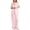 01 Pink Striped, variant on DAKIMOE Silk Satin Pajamas Set for Women Two-Piece Short Sleeve Shirt with Long Pajama Pant Set Soft Button Down Loungewear Nightwear Pjs Sleepwear for Women