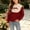 Red1, variant on Crunowin Girls Pullover Knit Sweater Solid Color Round Neck Long Sleeve Winter Warm Kids Casual Outerwear Red Size 2T