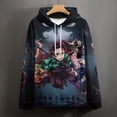 thumbnail image 4 of Demon Slayer Mens Womens Novelty Hoodie 3D Print Pullover Hooded Long Sleeve Sweatshirts Tops Blouse with Pocket, 4 of 8