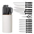 thumbnail image 3 of 16Pcs Black Stainless Steel Kitchen Knife Set with Universal Knife Block, Nonstick No Scratch, All-in-One with Sharpener  Scissors, Premium Gift for Home Kitchen, 3 of 6