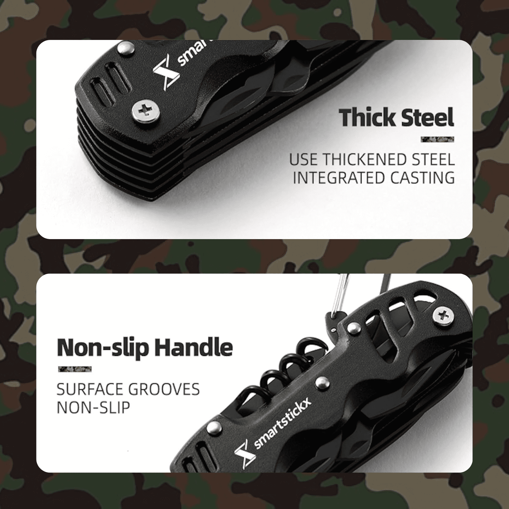 Survival Hunting Knife - 16 in 1 - Black
