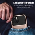 thumbnail image 6 of for iPhone 13 Case with Card Holder[Store 5 Cards] Dual Layer Heavy Duty Shockproof iPhone 13 Wallet Case with Hidden Card Slot Large Storage Case for iPhone 13(Rose Gold), 6 of 14