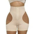 thumbnail image 2 of Homgro Women's Butt Lifter High Waist Girdle Tummy Control Shapewear Waist Trainer Slimming Booty Lifting Buttless Panties Underwear Firm Compression Nude 10, 2 of 5