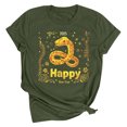 thumbnail image 4 of Women Shirt Crewneck Basic Tee Tops Short Sleeve Blouses Happy New Year Tshirt Outfits, 4 of 4
