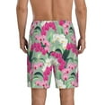 thumbnail image 3 of Kdxio Orchids Flowers Print Mens Sleep Shorts Bottoms Soft Comfy Pajama Wear Pants with Drawstring Pockets, 3 of 7
