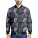thumbnail image 3 of Chaqueta bomber con estampado de hojas tropicales en flor para hombre, sudadera de manga larga en 3D, chaqueta bomber de calle de gran tamaño con cremallera, 3 of 4