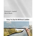 thumbnail image 5 of RV Awning Sun Shade Screen with Zipper 9x13.5 Feet Mesh  Blocker for Motorhome Camper Travel Trailer Canopy, 5 of 6