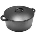 thumbnail image 3 of Cuisiland pre-seasoned Cast iron 5 Quart Dutch oven with Dual handles for Baking Bread, Soup, Frying - Indoor/Outdoor Kitchen, Camping, Fire and BBQ safe, 3 of 8