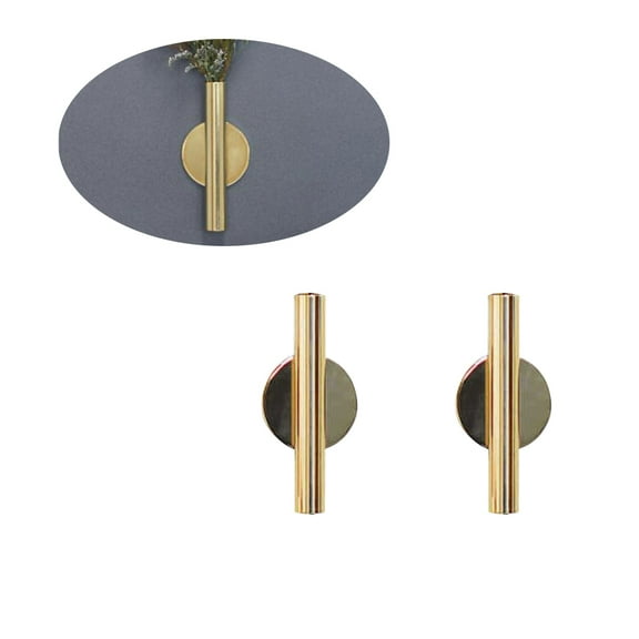 Pawsdot Wall Mounted Flower Stand Dried Flower Decoration Stand Golden 1Set