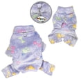 thumbnail image 3 of Klippo KBD095M Ultra Plush Colorful Bones & Paws Turtleneck Pajamas, Purple - Medium, 3 of 4