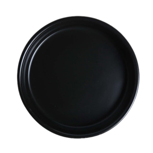 Plato redondo para de soja, plato de especias, plato de comida occidental, cuencos para , recipiente para condimentos para cocina al aire Negro