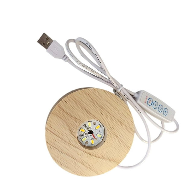 Pantalla de luz portátil blanco cálido soporte de conmutación para arte de resina muebles para el hogar Enchufe USB en 8cmx2cm Salvador pantalla de luz