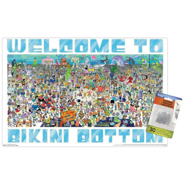Nickelodeon Spongebob - Every Character Ever 19 Wall Poster, 22.375" x 34"
