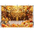 thumbnail image 5 of Felortte 10x8ft Polyester Fall Forest Backdrop Autumn Farm Harvest Pumpkin Photography Background for Thanksgiving Day Party Decorations Banner, 5 of 5