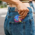 thumbnail image 6 of Lsque Geometry Dash Pattern Cosmetic Mirror 2.6 Inch Round Handheld Travel Pocket Makeup Mirror, 6 of 8