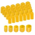 thumbnail image 1 of 50 piezas de tapas de goma redondas 1/4" 3/8" 1/2" 5/8" 3/4" protectores de rosca de vinilo amarillo, 1 of 6